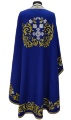 Priest Vestment, Greek Cut, Embroidered Gabardine, "Rose" Embroidery with Sewn Braid