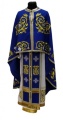 Priest Vestment, Greek Cut, Embroidered Gabardine, "Rose" Embroidery with Sewn Braid