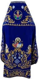 Priest Vestments, Embroidered on Velvet, Embroidered Center with Icons, Embroidered Galloon