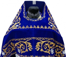 Priest Vestments, Embroidered on Velvet, Embroidered Center with Icons, Embroidered Galloon