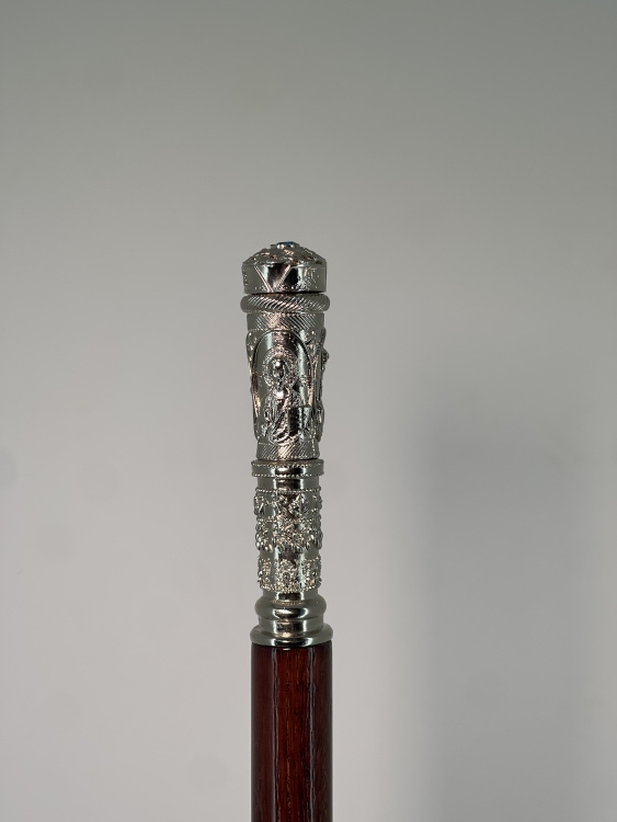 Hegumen Staff, Nickel-Plated, Height 138 cm