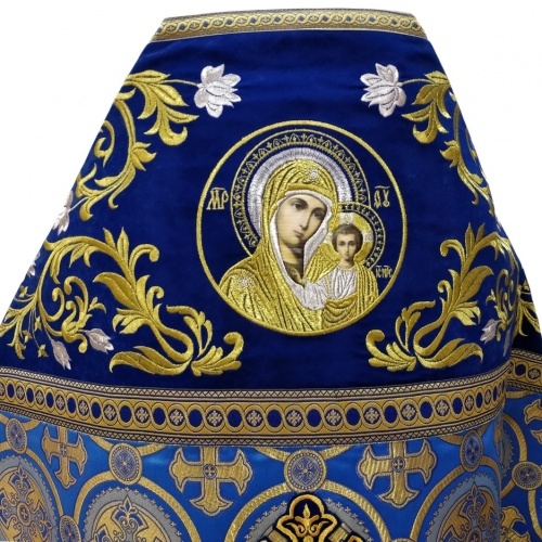 Priest Vestment Combined Brocade "Kyiv Cross" with Embroidered Epitrachelion, Embroidery "Rose"