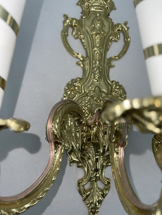 Small Brass Wall Lamp (H) for 3 Candles