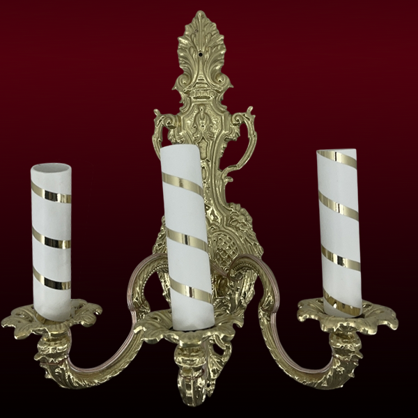 Small Brass Wall Lamp (H) for 3 Candles