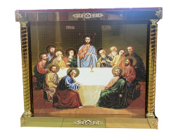 Altar Table 100×100 Chipboard Bulat Pipes Printed (height 100cm)