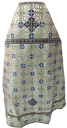 Priest Vestments, Turkish Brocade "Iveron Cross" with Sewn Braid