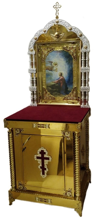 Sacrificial Kivot on 3 Columns with Icon 80×70 (height 98.5–205 cm)