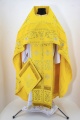 Priest Vestments, Embroidered on Velvet, Embroidered Center with Icons, with Embroidered Galloon