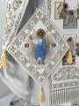 Combined priest vestment embroidered on velvet, with embroidered icons, "Nativity" embroidery