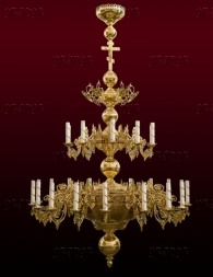 Chandelier, 2 tiers, 28 candles (No. 53)