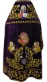 Priest Vestments, Embroidered on Velvet, Embroidered Center with Icons, with Embroidered Galloon