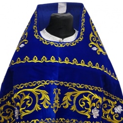 Priest Vestments, Embroidered on Velvet, Embroidered Center with Icons, Embroidered Galloon