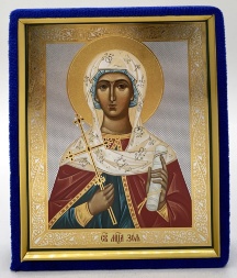 Icon of Holy Hieromartyr Zoe 15x12