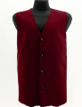Vest with Embroidery, Gabardine Fabric