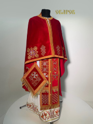 Priest Vestments, Greek Style, Embroidered on Velvet