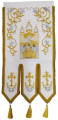 Embroidered Banners (pair), embroidery "lily", embroidered icon and cross