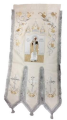Embroidered Banners (pair), embroidery "lily", embroidered icon and cross