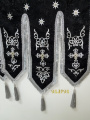 Embroidered Banners (pair), embroidery "lily", embroidered icon and cross