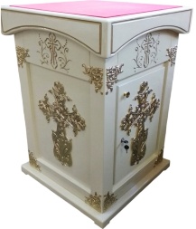 Wooden Prothesis Table, 64×64 cm (height 105 cm)