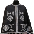 Priest Vestments, Greek Cut, Embroidered Gabardine, "Kolo" Embroidery with Sewn Braid