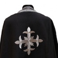 Priest Vestments, Greek Cut, Embroidered Gabardine, "Kolo" Embroidery with Sewn Braid