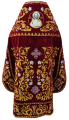 Priest Vestments, Embroidered on Velvet, Embroidered Center, with Embroidered Galloon