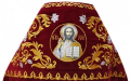 Priest Vestments, Embroidered on Velvet, Embroidered Center, with Embroidered Galloon