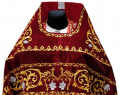 Priest Vestments, Embroidered on Velvet, Embroidered Center, with Embroidered Galloon
