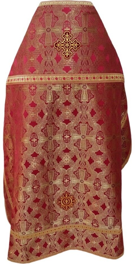 Priest Vestments, Brocade "Byzantine Cross" with Sewn Galloon