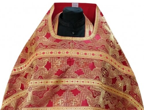 Priest Vestments, Brocade "Byzantine Cross" with Sewn Galloon