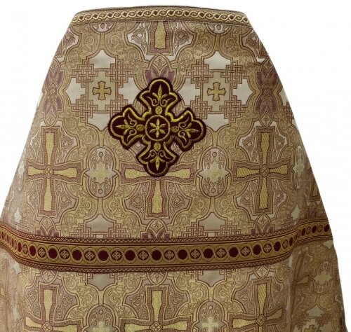Priest Vestments, Brocade "Byzantine Cross" with Sewn Galloon