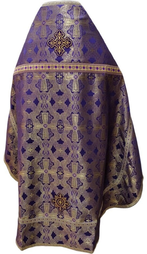 Priest Vestments, Brocade "Byzantine Cross" with Sewn Galloon