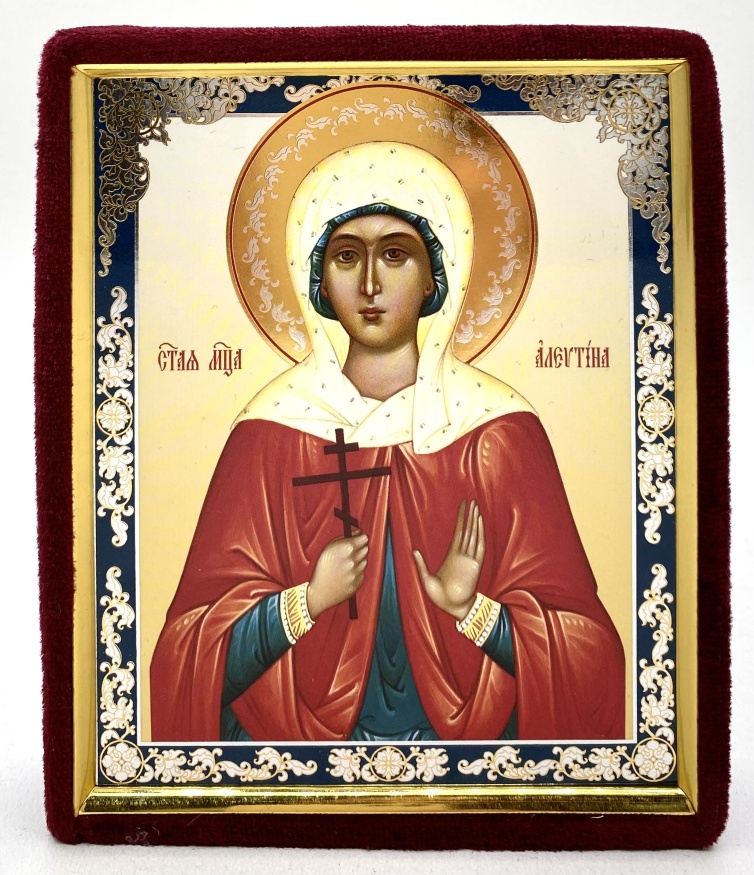 Icon of Holy Martyr Alevtina 15x12