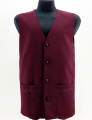 Vest with Embroidery, Gabardine Fabric