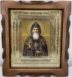 Icon of Saint Venerable Amphilochius of Pochaev (riza) 19×17