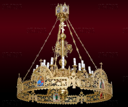 Chandelier, 1-tier, for 12 branches, 24 candles, No. 50