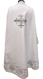 Priest Vestments, Greek Style, Embroidered on Gabardine, "Kolo" Embroidery with Sewn Braid