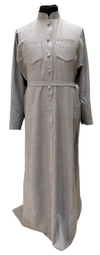 Podrason with Embroidery, Linen-Gabardine Fabric