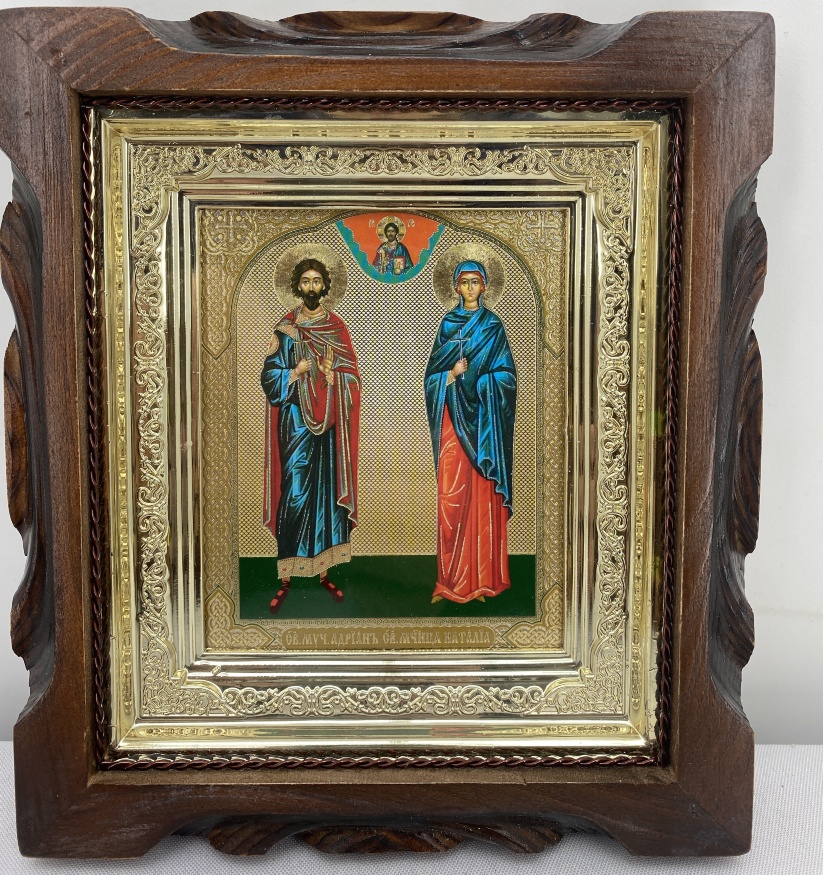 Icon of the Holy Martyrs Adrian and Natalia 19×17