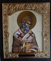Icon of Saint Spyridon of Trimythous (waist-length) 15x18