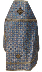 Priest Vestments, Brocade "Bethlehem Cross" with Sewn Braid