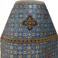Priest Vestments, Brocade "Bethlehem Cross" with Sewn Braid