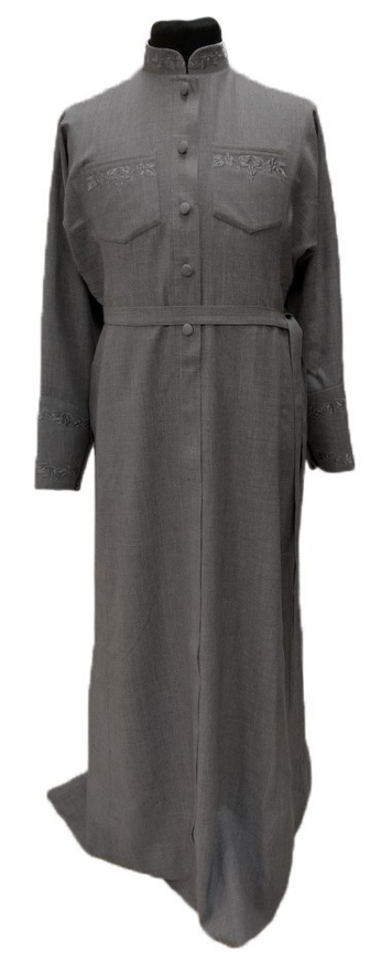 Podryasnik with Embroidery, Linen-Gabardine Fabric