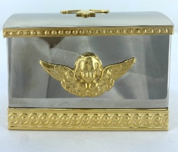 Baptismal Box Stainless Steel - Brass 11.5×8cm