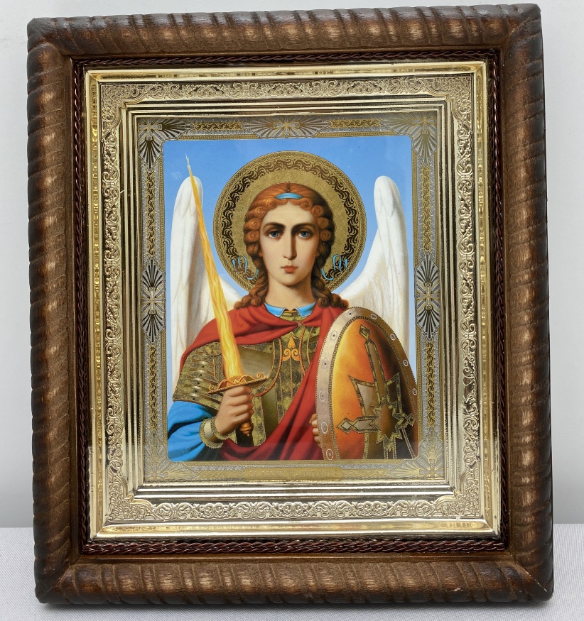 Icon of Saint Archangel Michael (waist-length) 22.5×25.5 cm