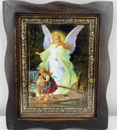 Icon Angel with Children 19x17