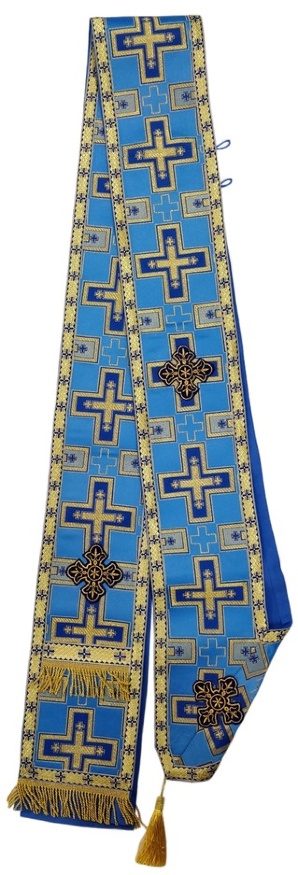 Double Brocade Orarion, Blue Color