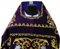 Priest Vestments, Embroidered Velvet, Embroidered Center, with Embroidered Galloon