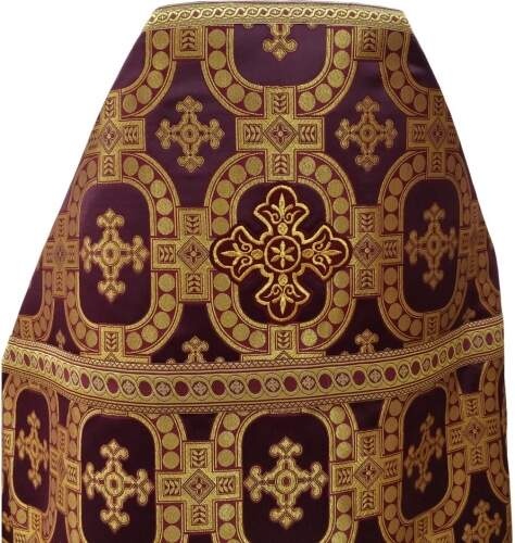 Priest Vestments, Brocade "Royal Cross" with Sewn Galloon
