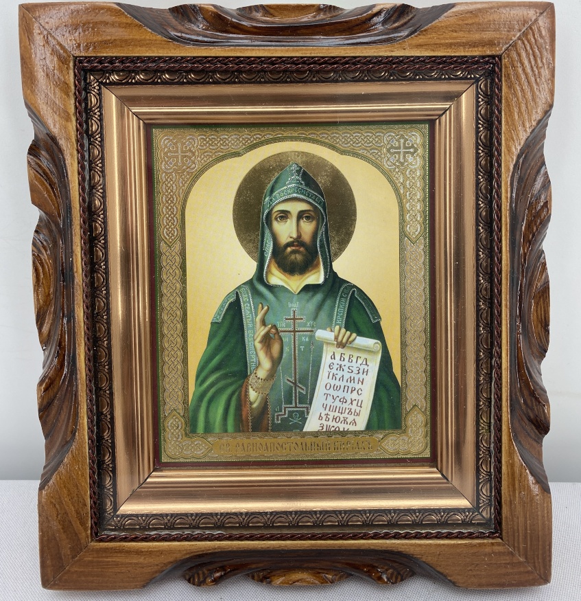 Icon of Saint Equal-to-the-Apostles Cyril 19×17